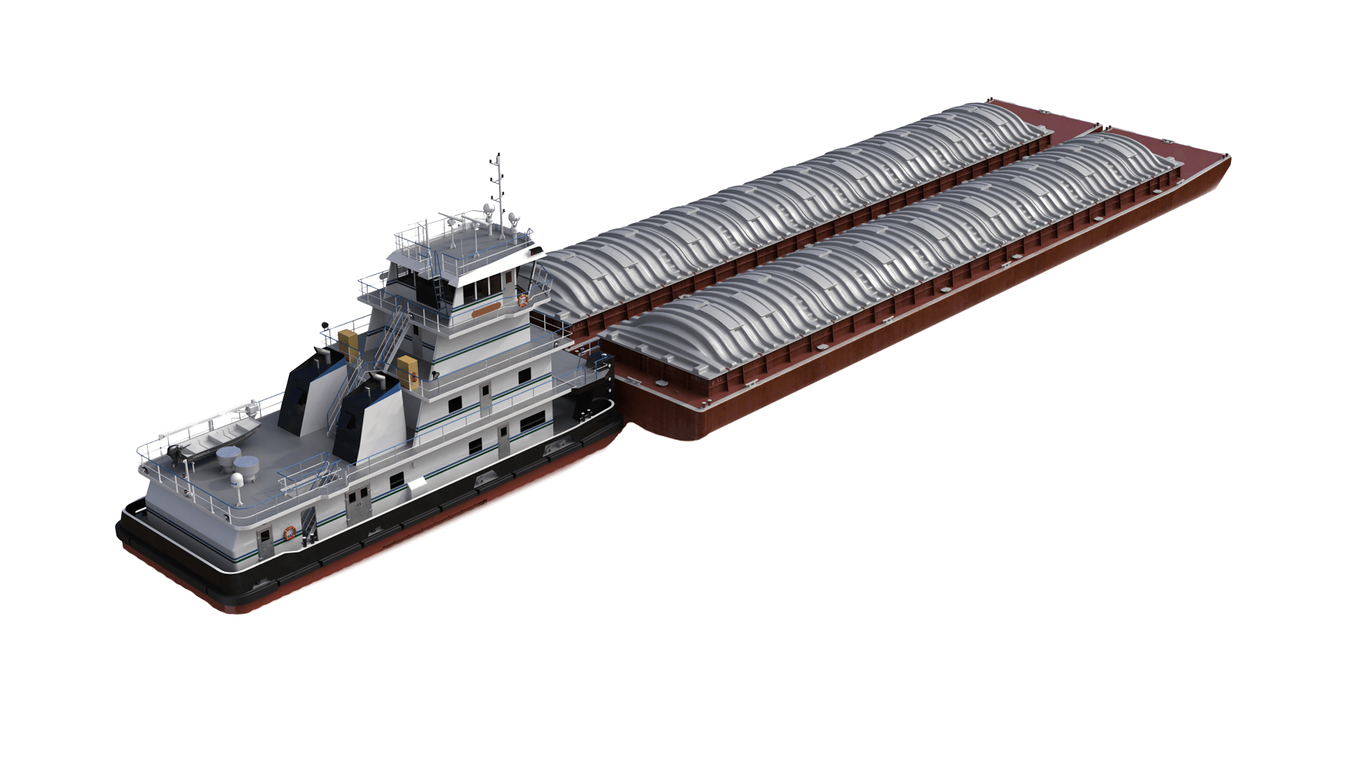 Towboat Hopper Barge Tug